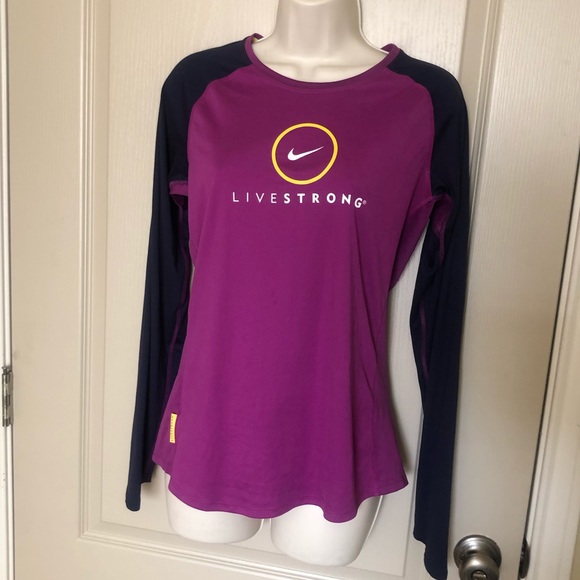 Nike Tops - Nike Livestrong long sleeved Dri Fit Tee - M